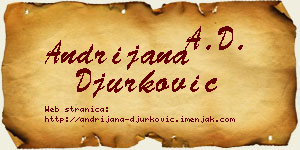 Andrijana Đurković vizit kartica